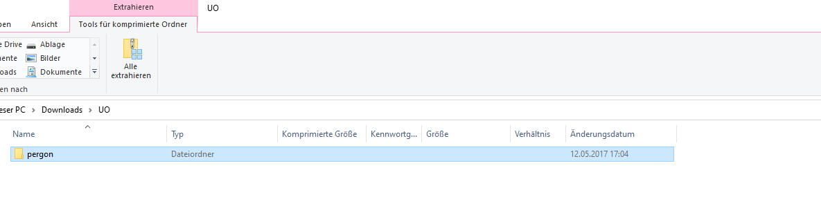 Zip-Datei entpacken.